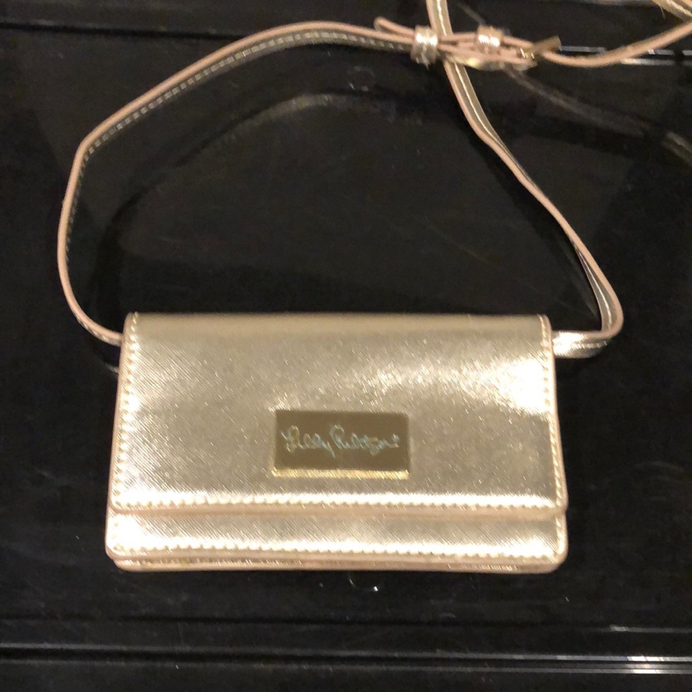 Lily Pulitzer Gold Cross Body Bag
